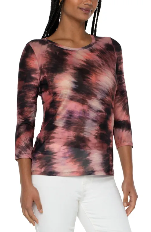 3/4 SLEEVE MESH KNIT TOP sold by Liverpool Jeans Company