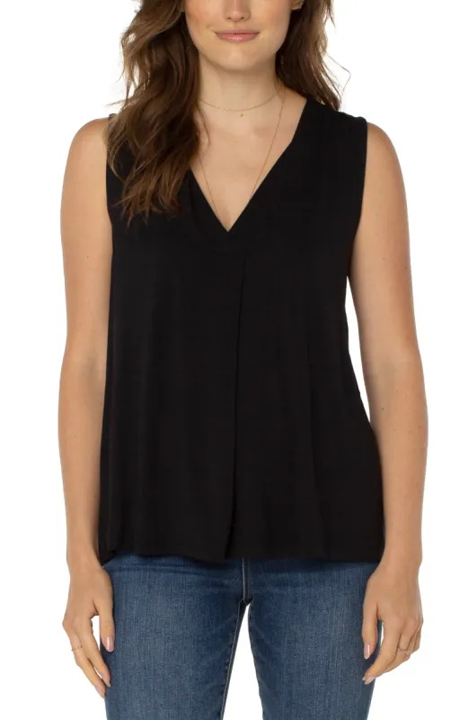 SLEEVELESS V-NECK KNIT TOP sold by Liverpool Jeans Company