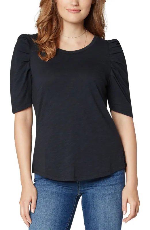 GATHERED SHORT SLEEVE KNIT TEE sold by Liverpool Jeans Company