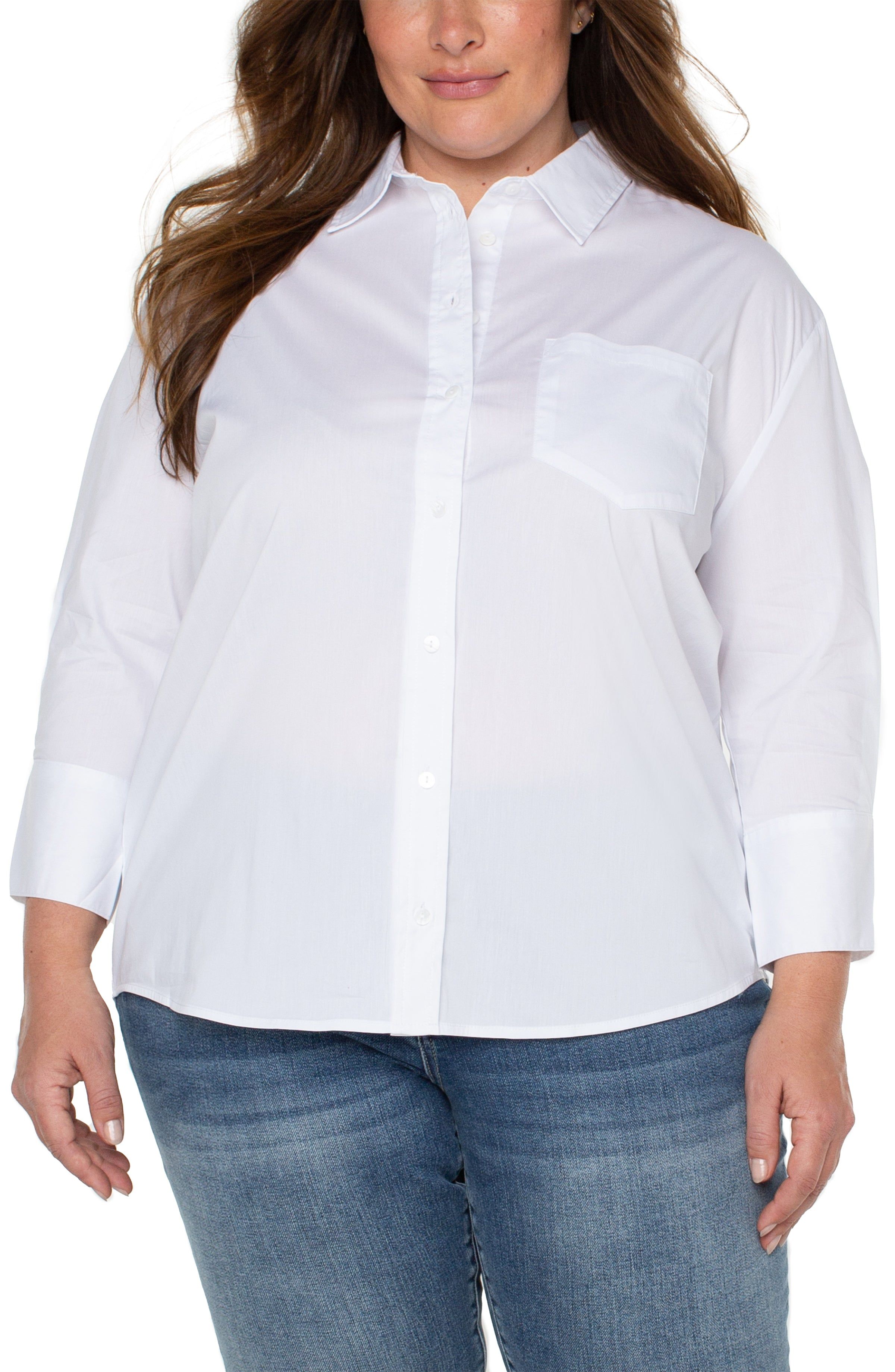 OVERSIZED CLASSIC BUTTON DOWN sold by Liverpool Jeans Company product image thumbnail 4