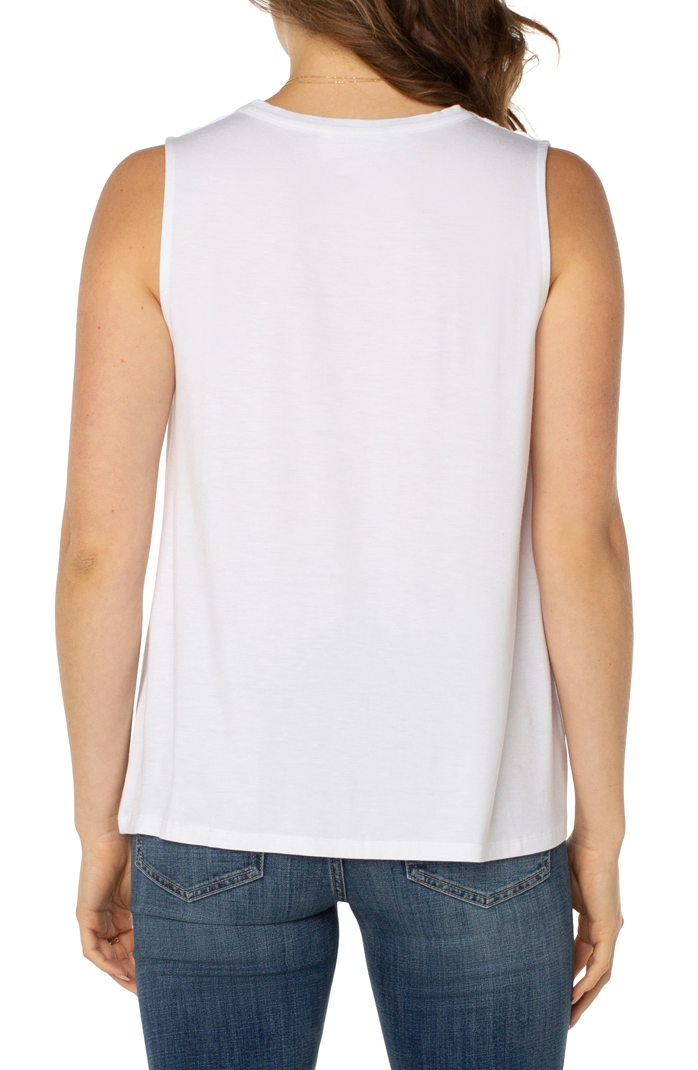SLEEVELESS V-NECK KNIT TOP sold by Liverpool Jeans Company product image thumbnail 2