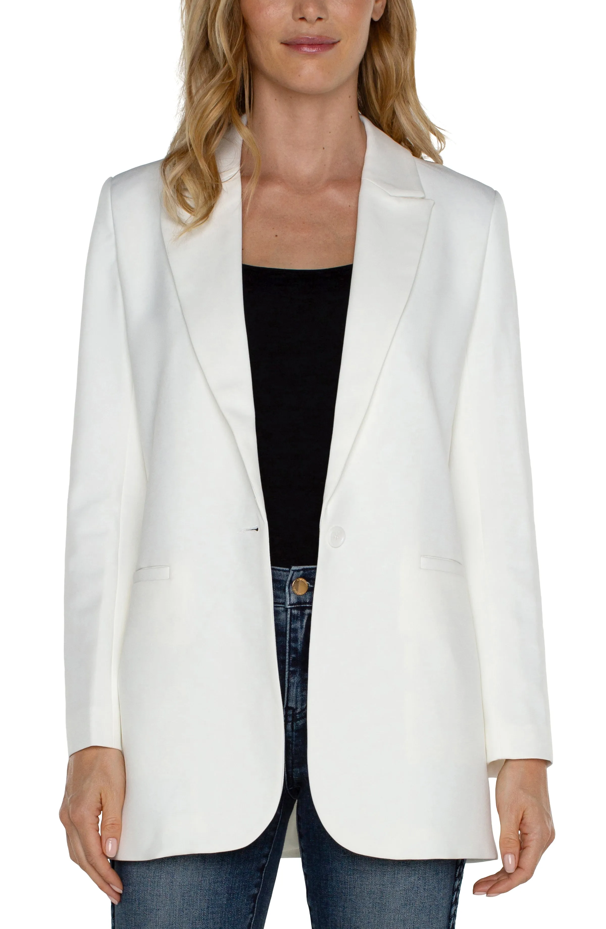 BUTTON FRONT BOYFRIEND BLAZER sold by Liverpool Jeans Company product image thumbnail 3