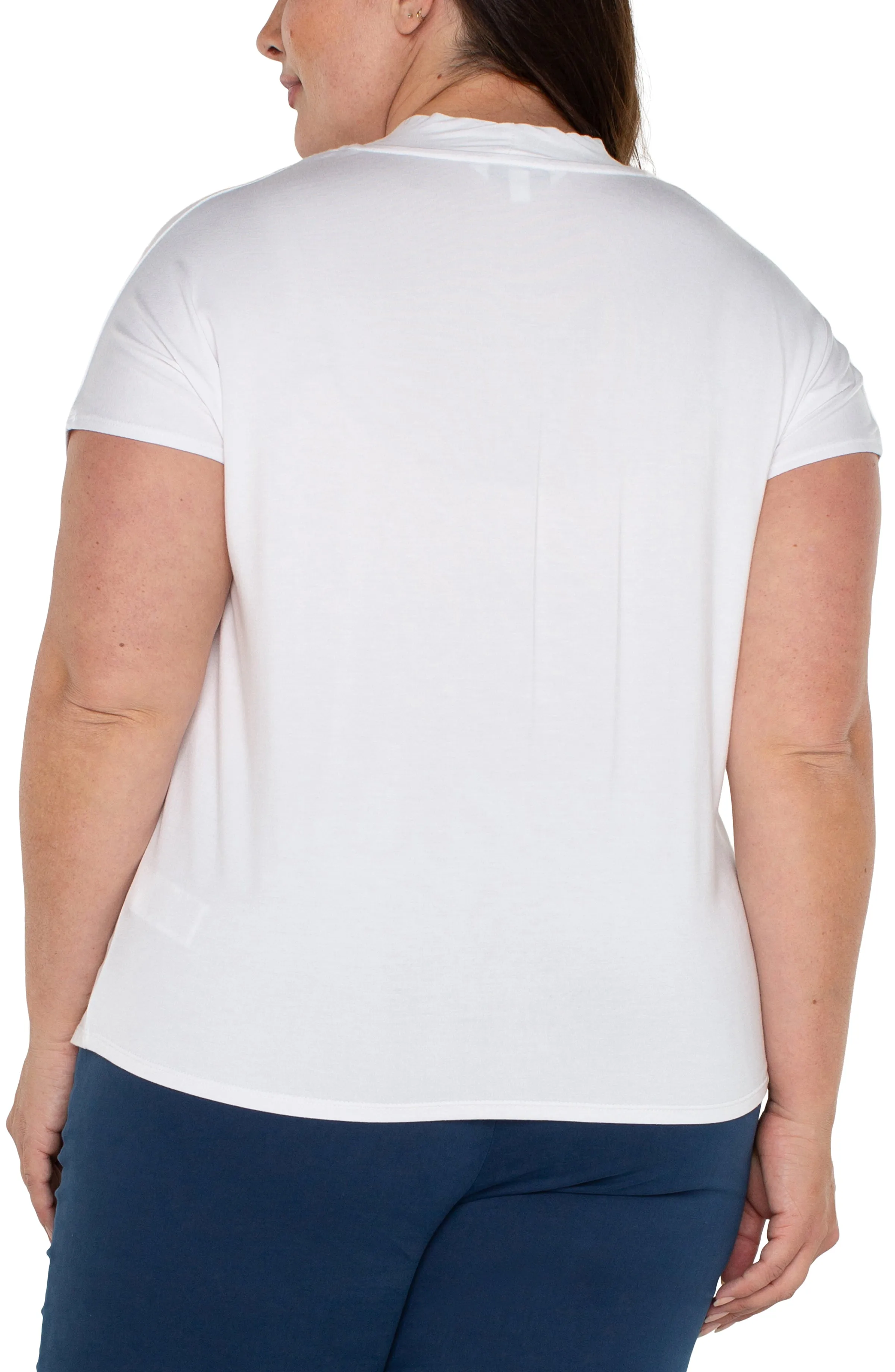 DOLMAN SLEEVE KNIT TOP WITH SHAWL COLLAR sold by Liverpool Jeans Company product image thumbnail 2