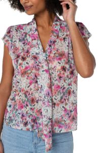 FLUTTER SLEEVE BLOUSE sold by Liverpool Jeans Company