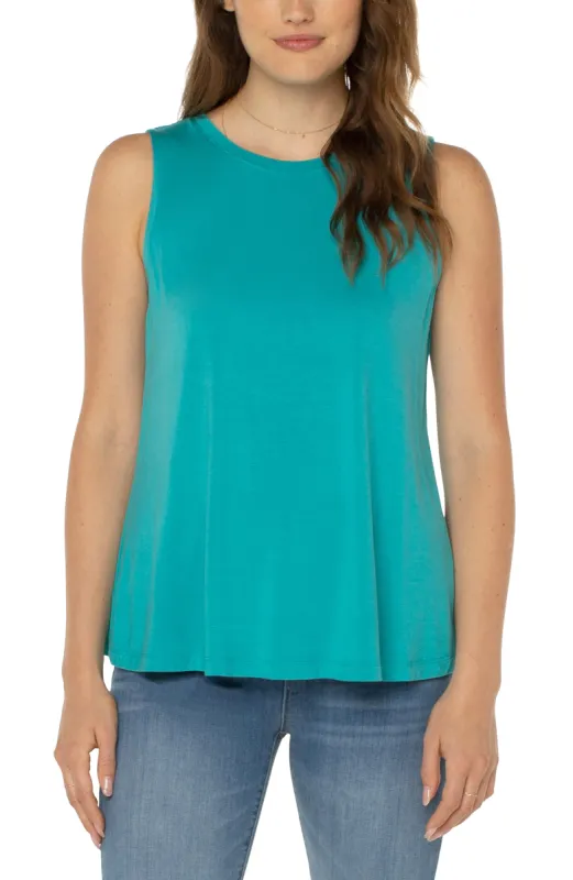 PETITE SLEEVELESS SCOOP NECK TANK made by Liverpool Jeans Company