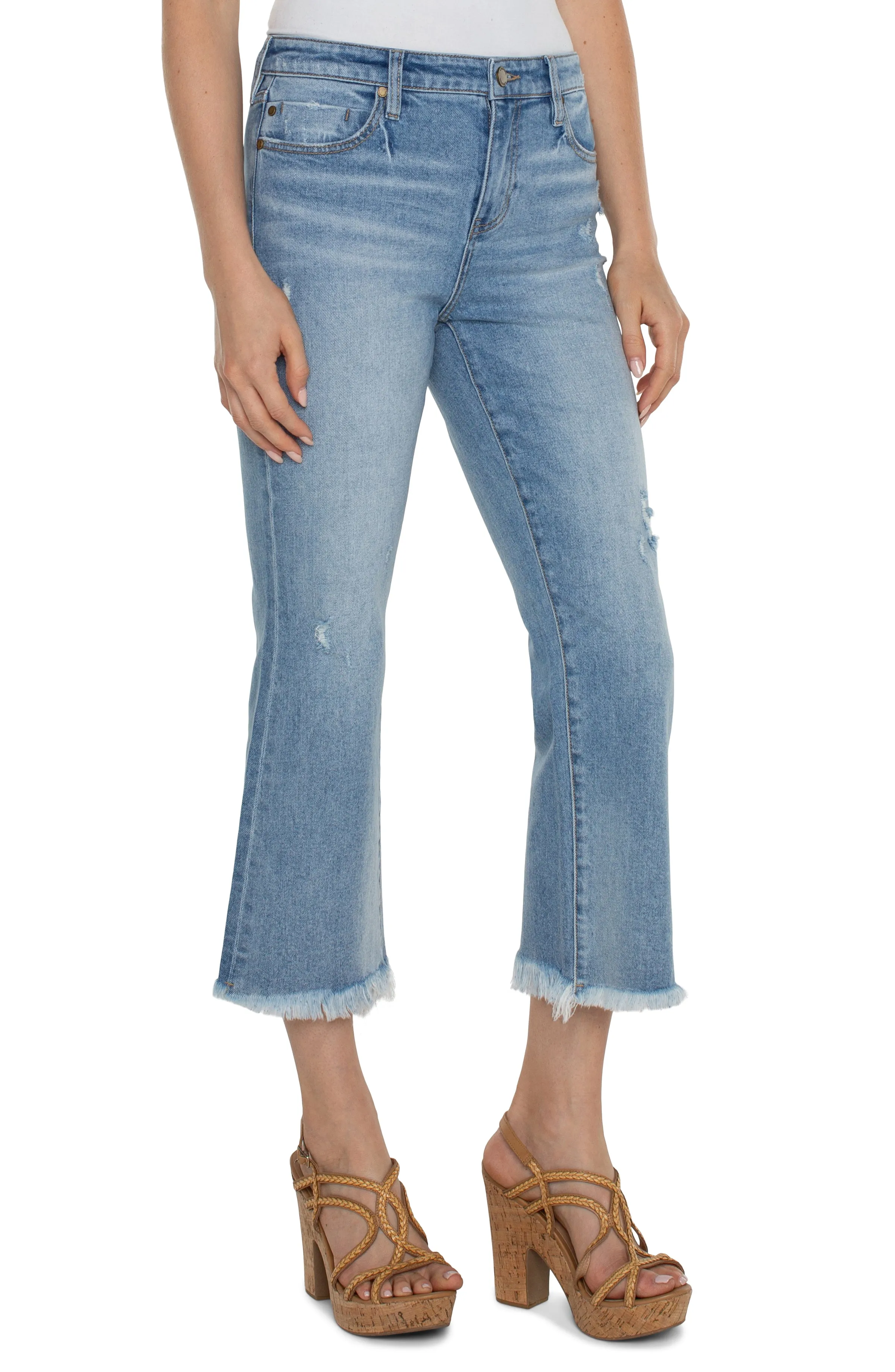 ECO HANNAH CROP FLARE WITH FRAY HEM sold by Liverpool Jeans Company product image thumbnail 5