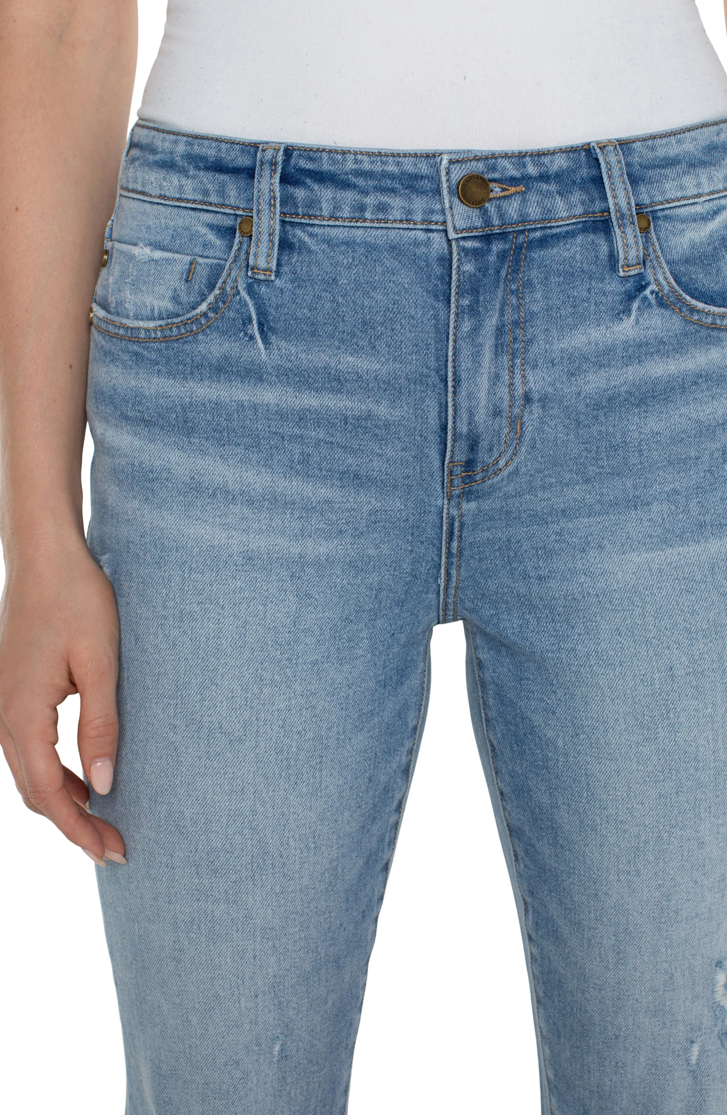 ECO HANNAH CROP FLARE WITH FRAY HEM sold by Liverpool Jeans Company product image thumbnail 3