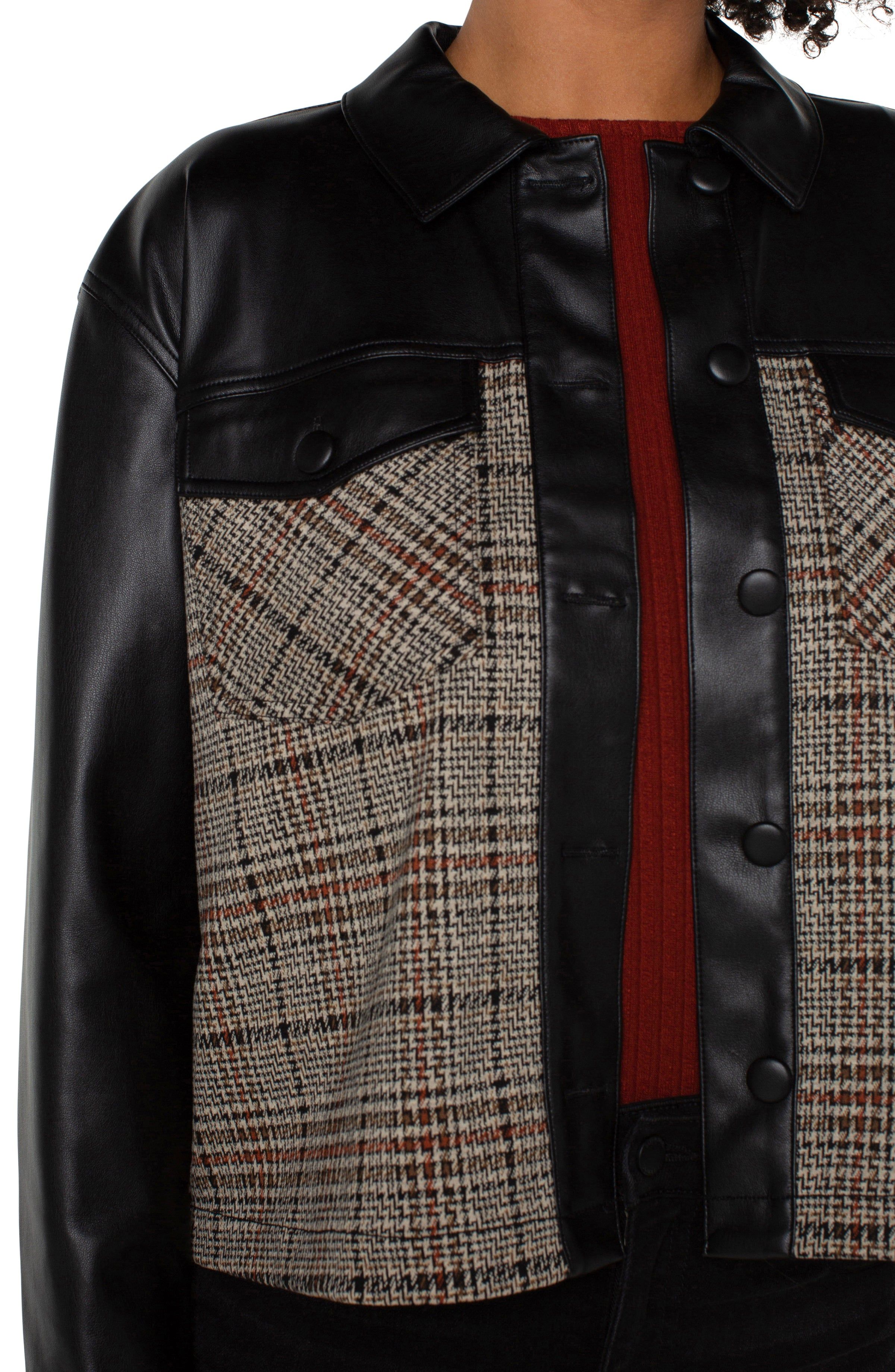 SHIRT JACKET WITH CONTRAST SLEEVES sold by Liverpool Jeans Company product image thumbnail 3