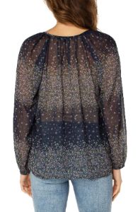 SHIRRED BLOUSE WITH NECK TIES sold by Liverpool Jeans Company