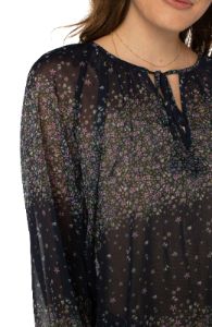 SHIRRED BLOUSE WITH NECK TIES sold by Liverpool Jeans Company