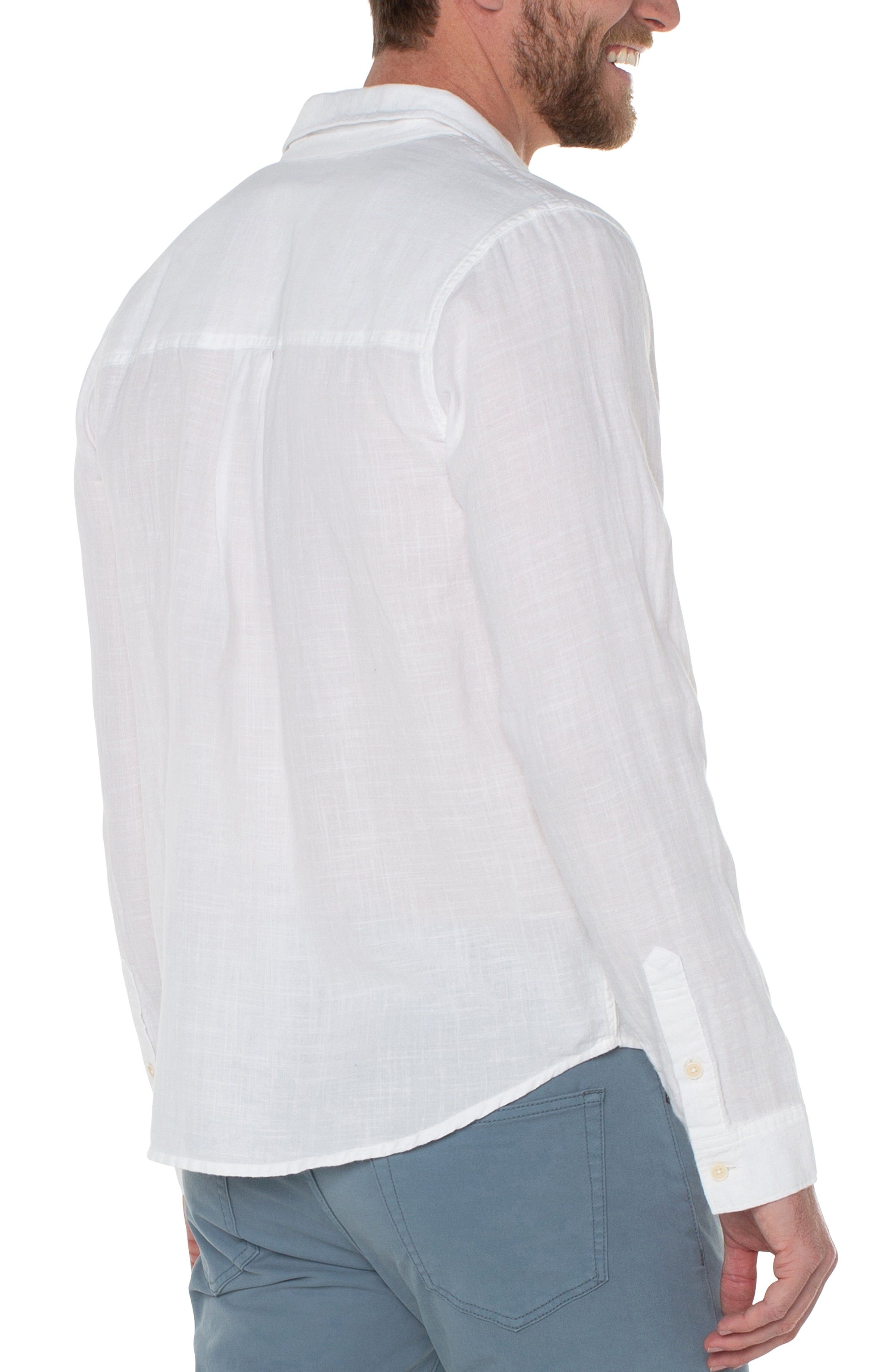 LONG SLEEVE GARMENT DYED SHIRT sold by Liverpool Jeans Company product image thumbnail 3