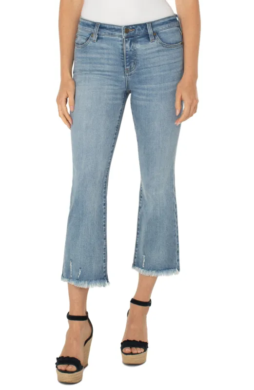 HANNAH CROP FLARE WITH FRAY HEM sold by Liverpool Jeans Company