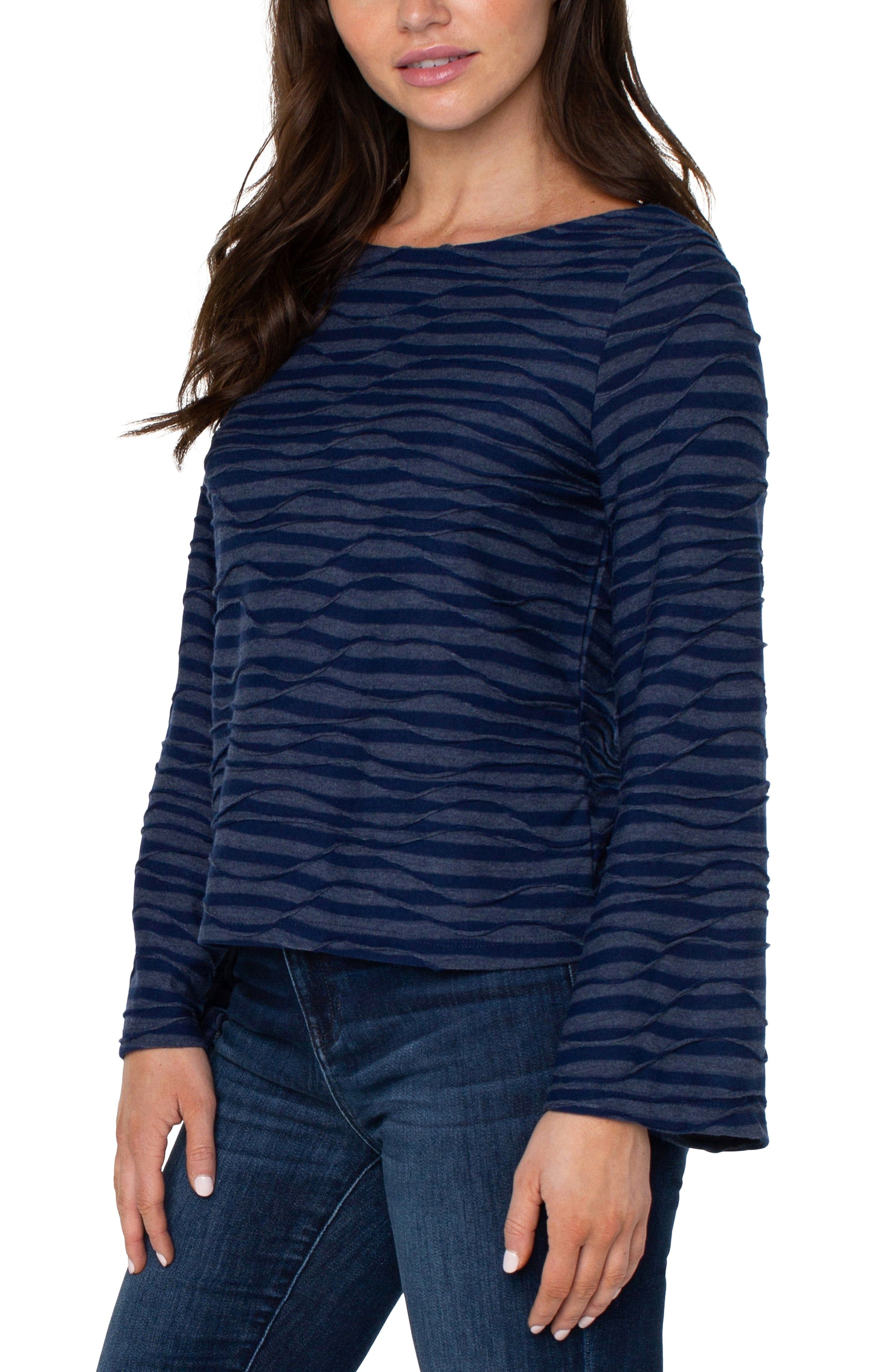 FLARED SLEEVE BOAT NECK KNIT TOP sold by Liverpool Jeans Company product image thumbnail 5