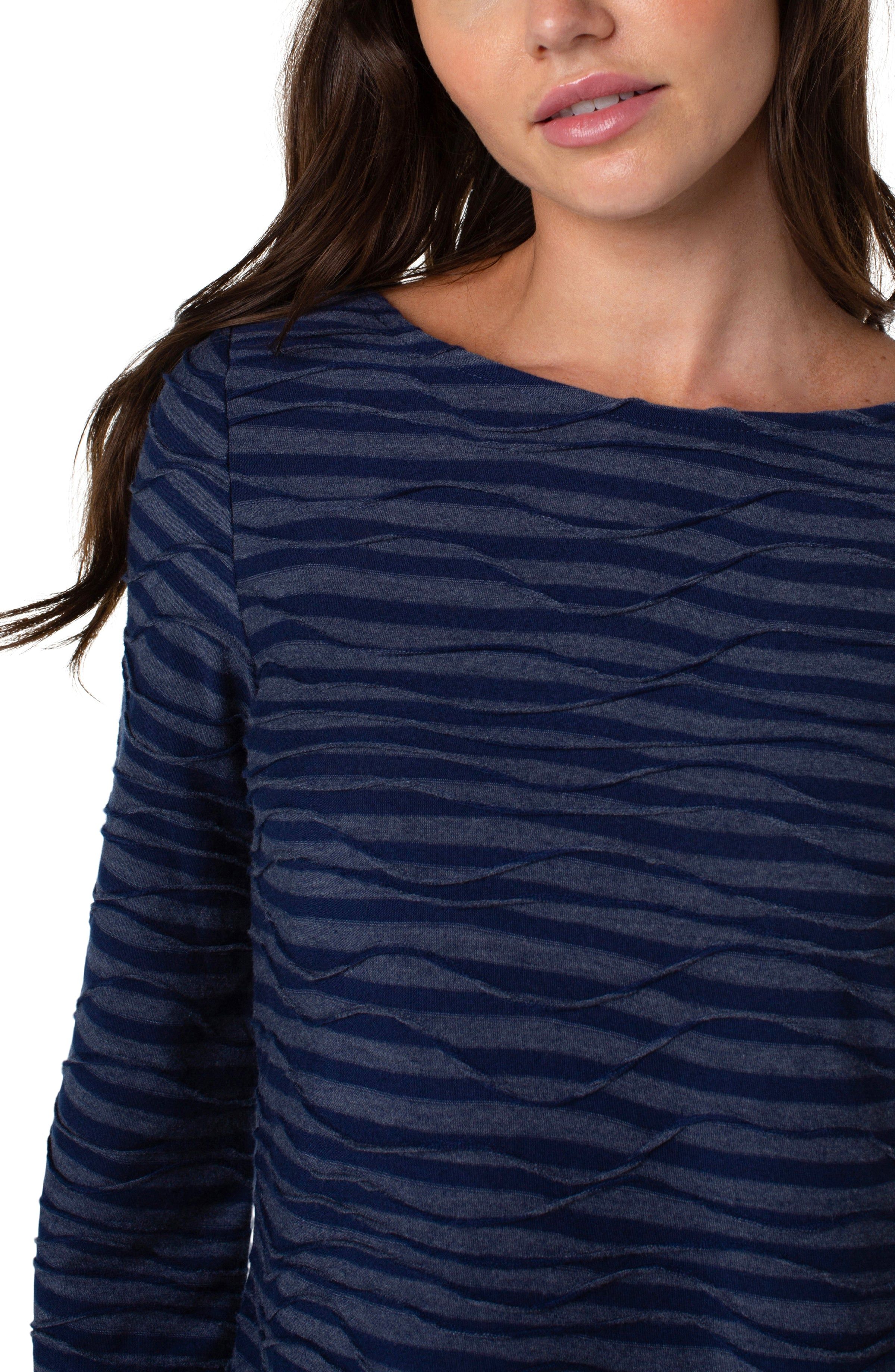 FLARED SLEEVE BOAT NECK KNIT TOP sold by Liverpool Jeans Company product image thumbnail 3