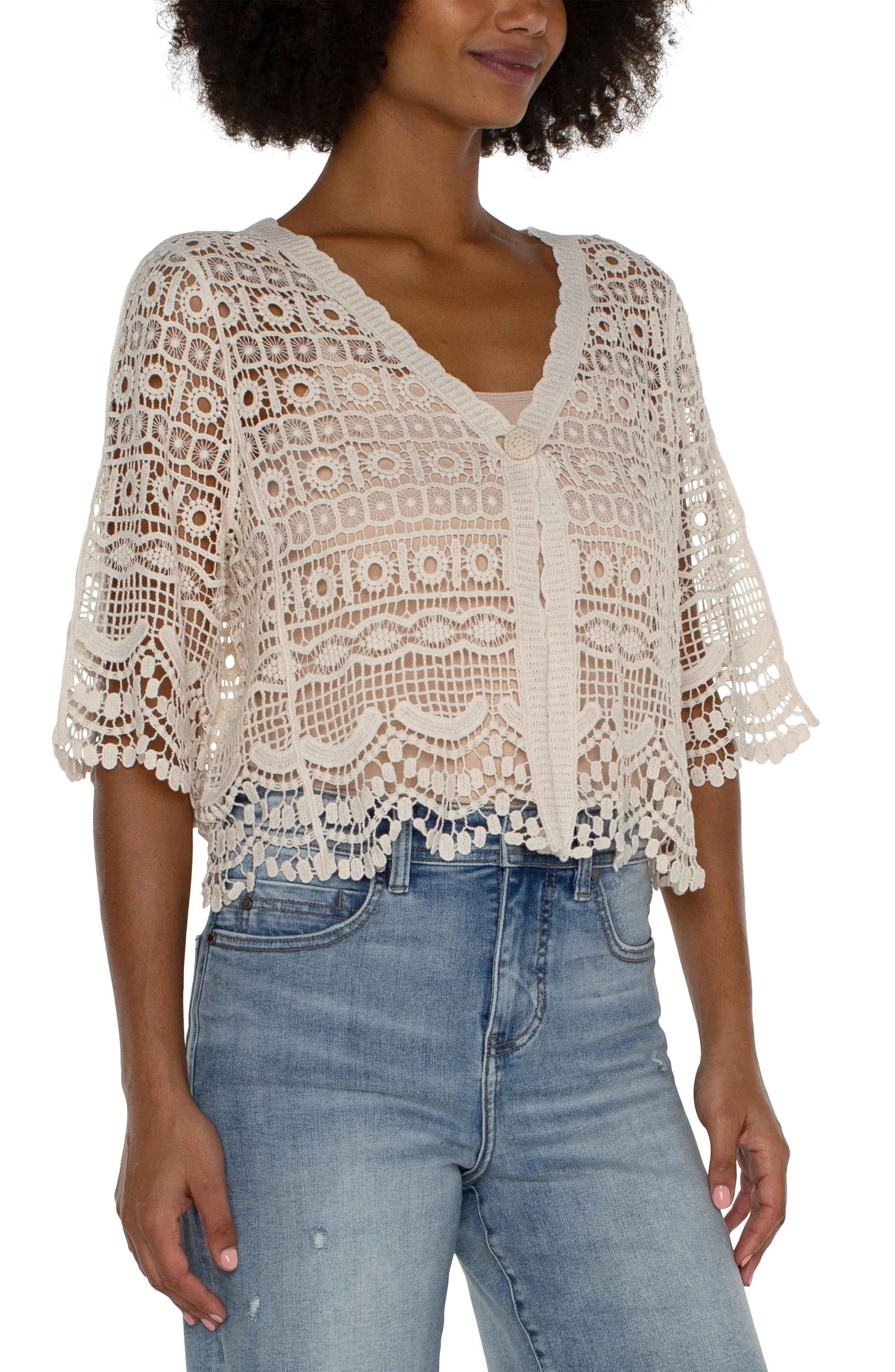 SHORT SLEEVE LACE BOLERO sold by Liverpool Jeans Company product image thumbnail 5