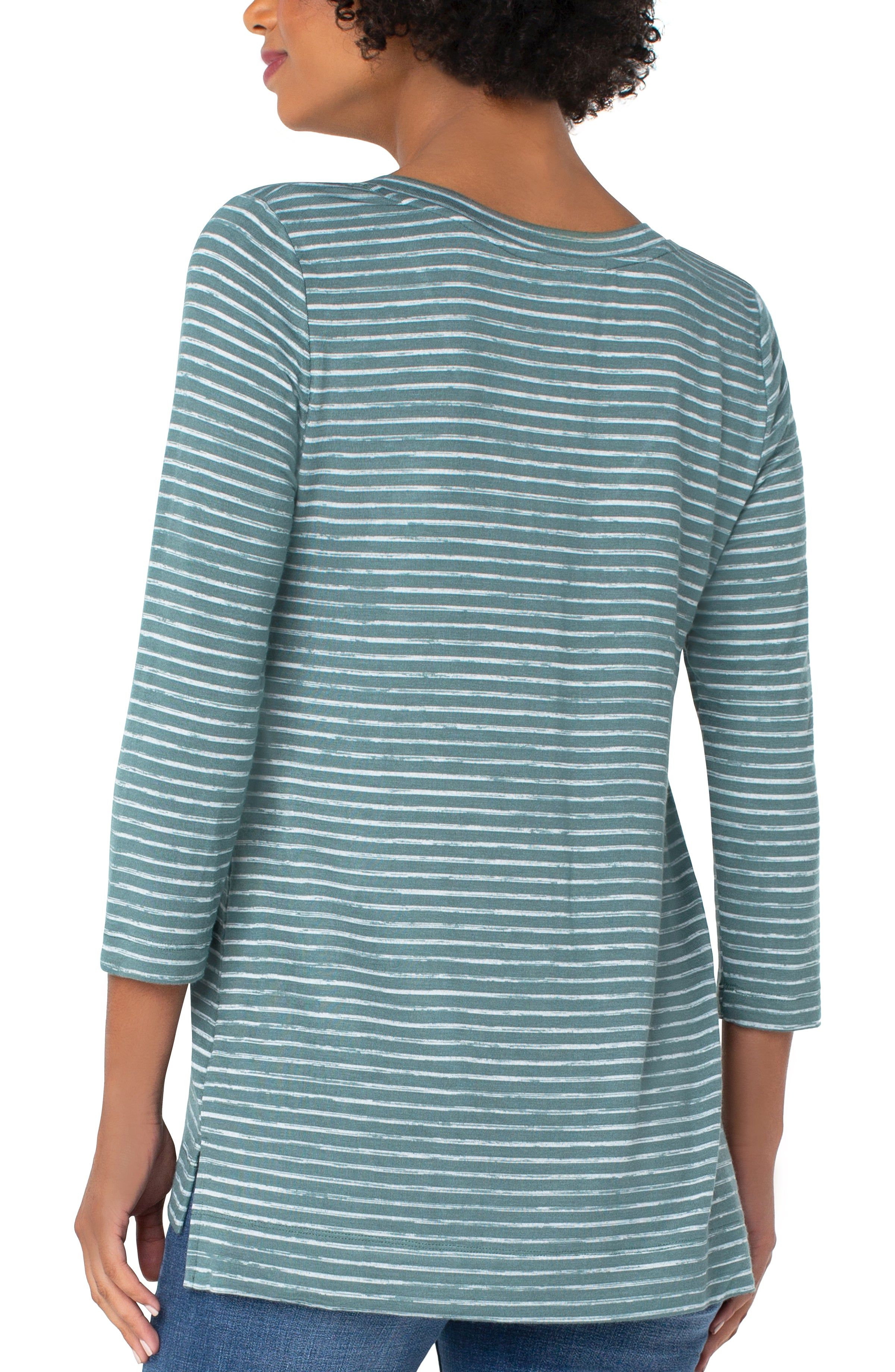 3/4 SLEEVE V-NECK KNIT TOP sold by Liverpool Jeans Company product image thumbnail 3