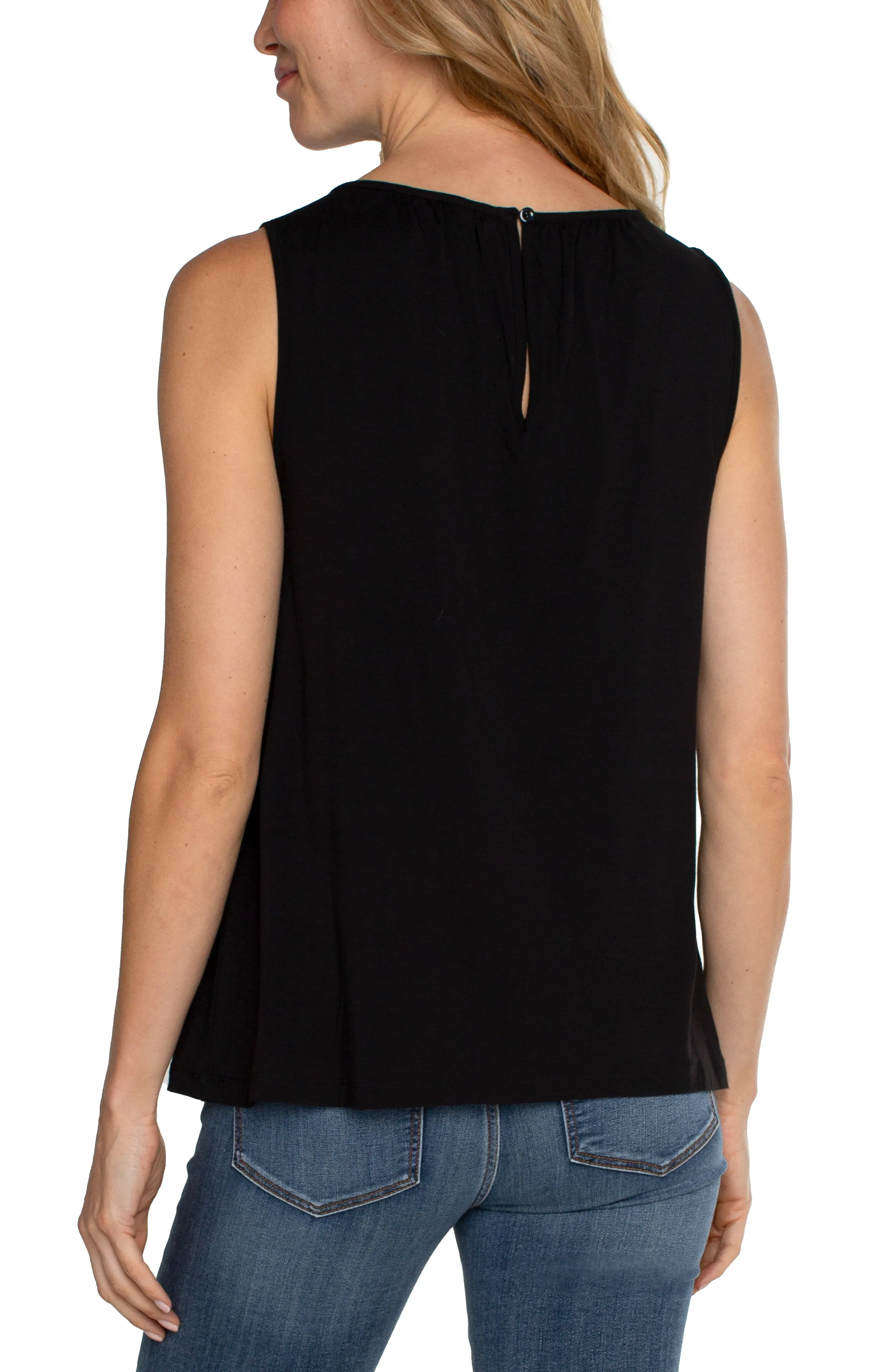 A-LINE SLEEVELESS KNIT TOP sold by Liverpool Jeans Company product image thumbnail 2