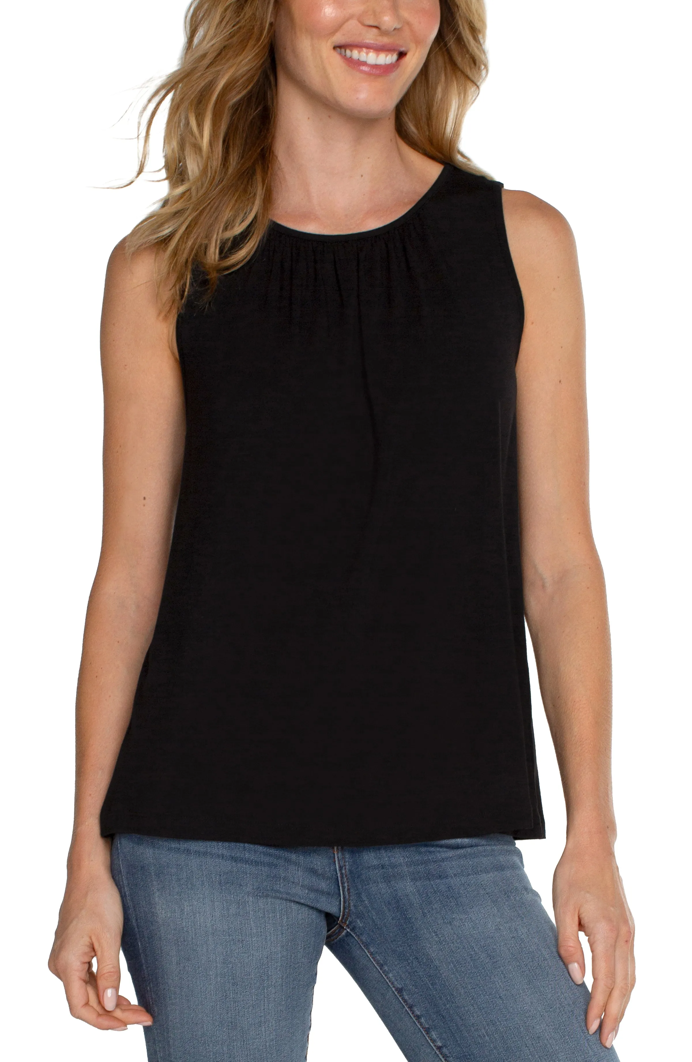 A-LINE SLEEVELESS KNIT TOP sold by Liverpool Jeans Company