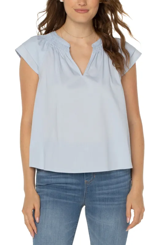 CAP SLEEVE RAGLAN TOP sold by Liverpool Jeans Company