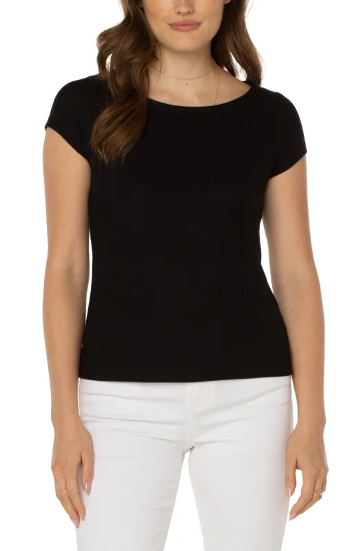 CAP SLEEVE BOAT NECK BABY TEE sold by Liverpool Jeans Company