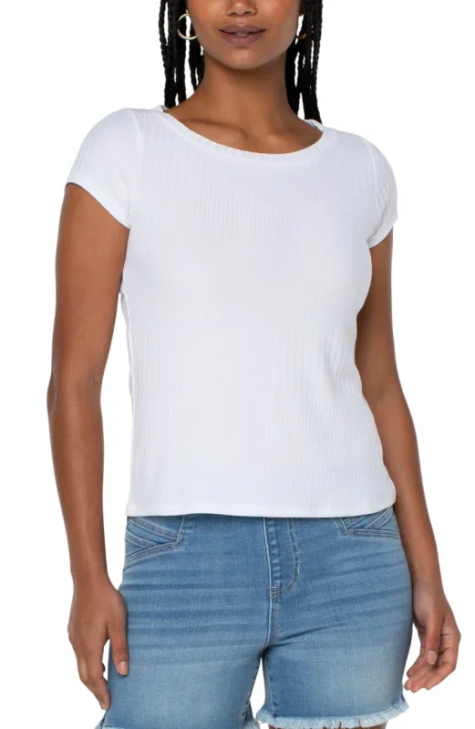 CAP SLEEVE BOAT NECK BABY TEE sold by Liverpool Jeans Company