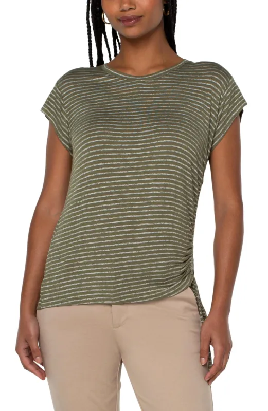 SCOOP NECK TEE WITH SIDE DETAIL sold by Liverpool Jeans Company