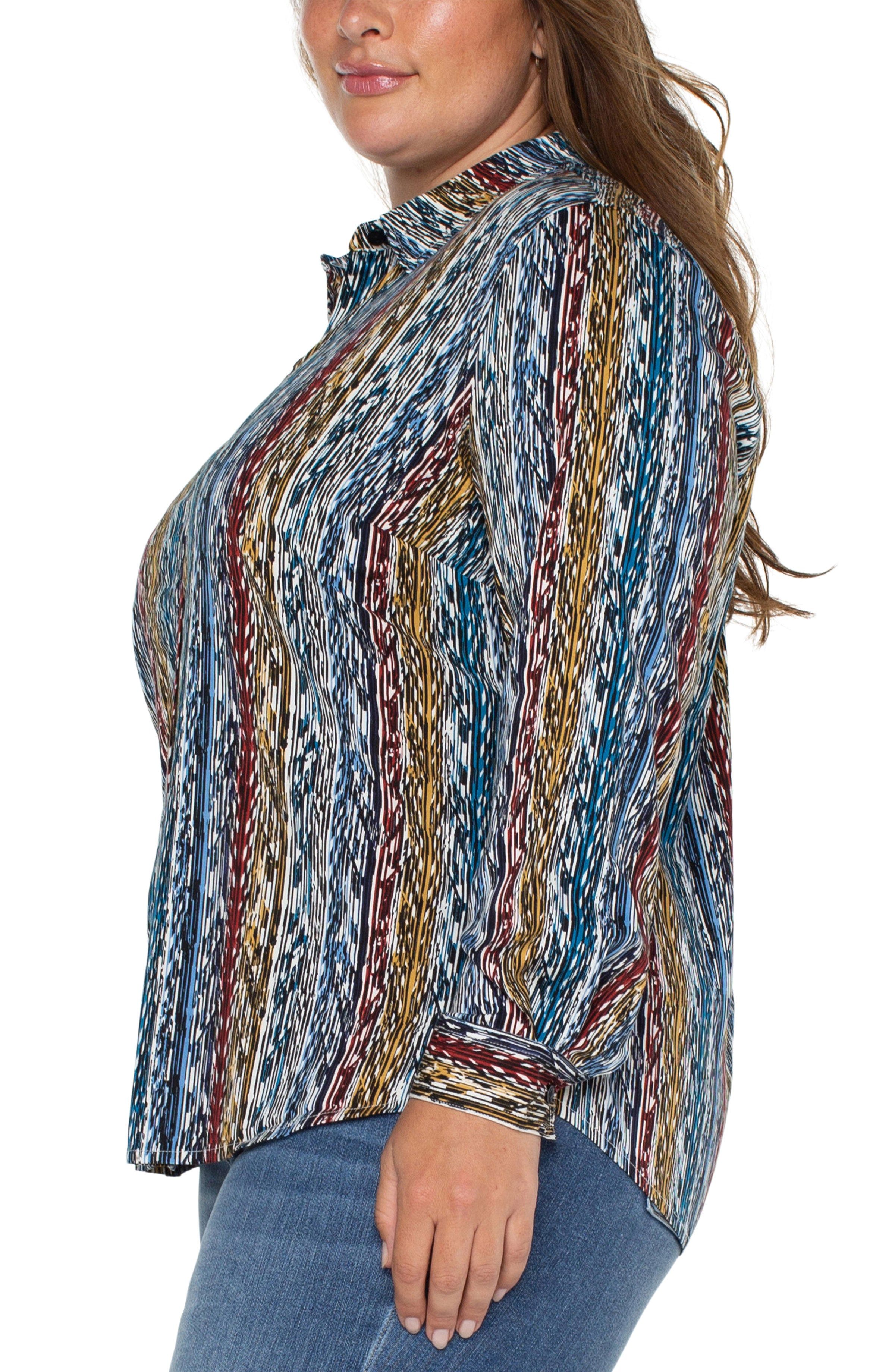 BUTTON FRONT BLOUSE sold by Liverpool Jeans Company product image thumbnail 2