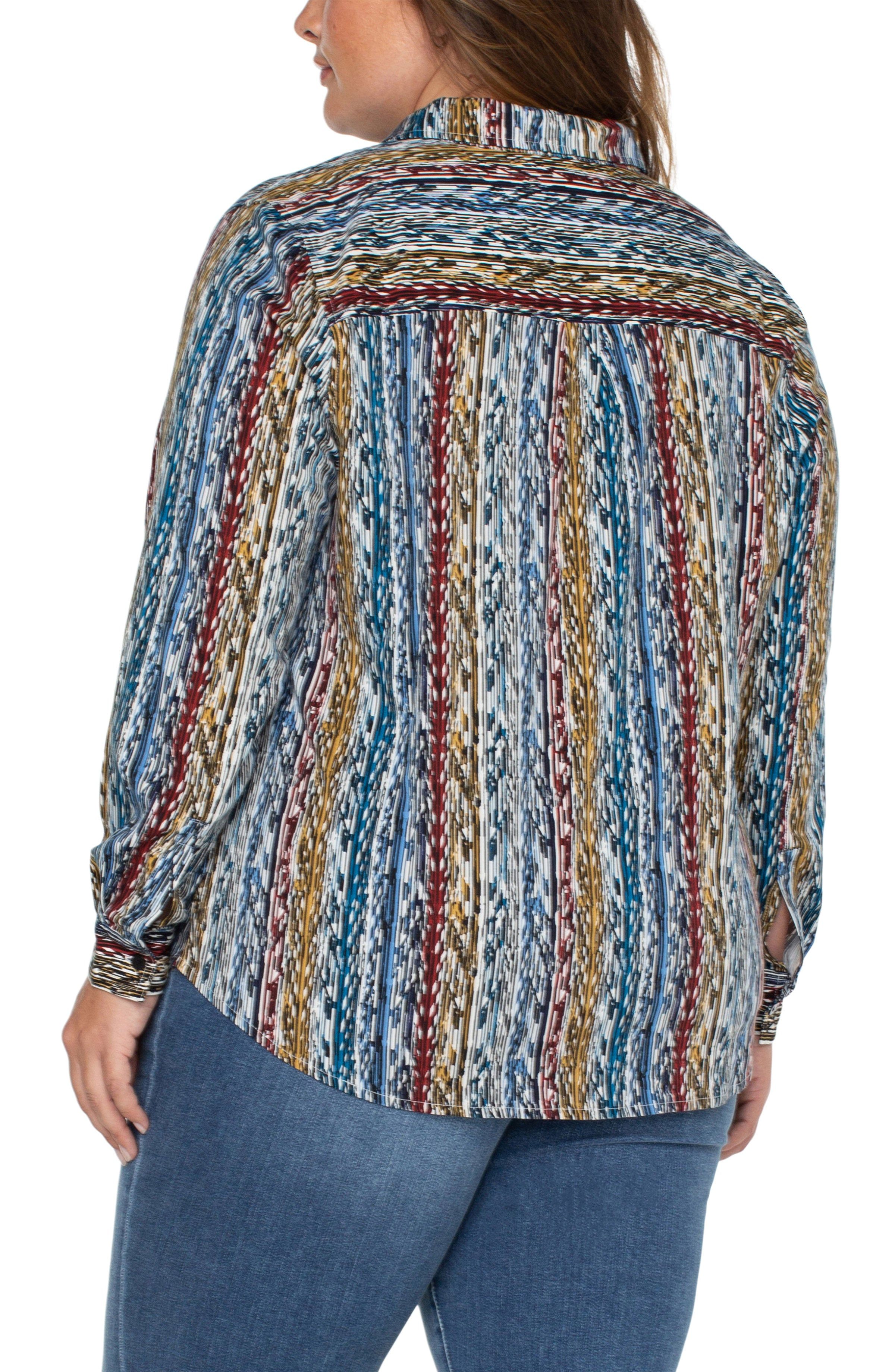 BUTTON FRONT BLOUSE sold by Liverpool Jeans Company product image thumbnail 3