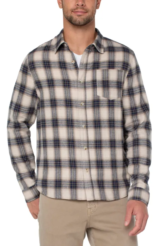 YARN DYED FLANNEL SHIRT made by Liverpool Jeans Company