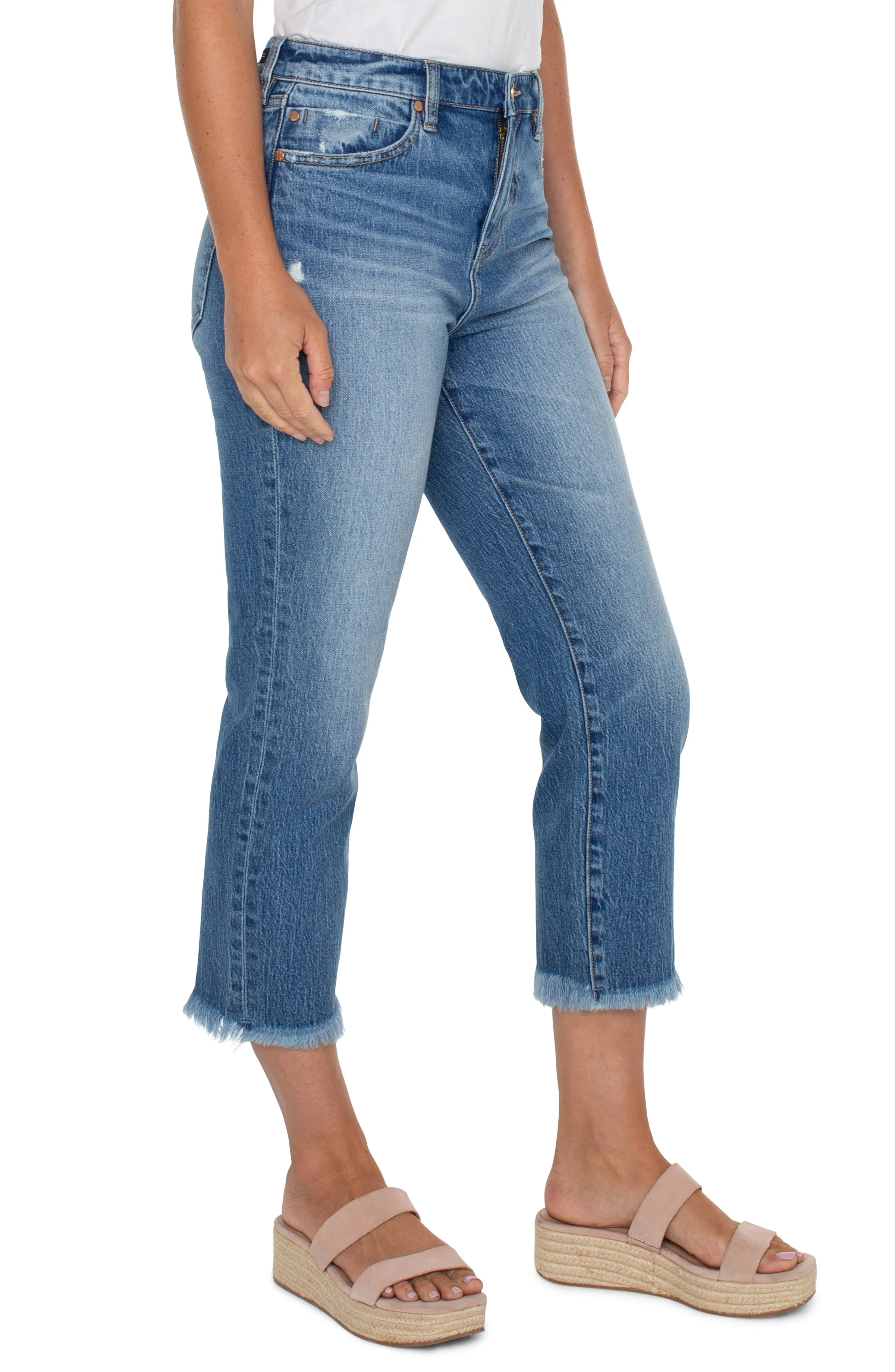 LIV HI-RISE NON-SKINNY SKINNY WITH FRAY HEM sold by Liverpool Jeans Company product image thumbnail 2