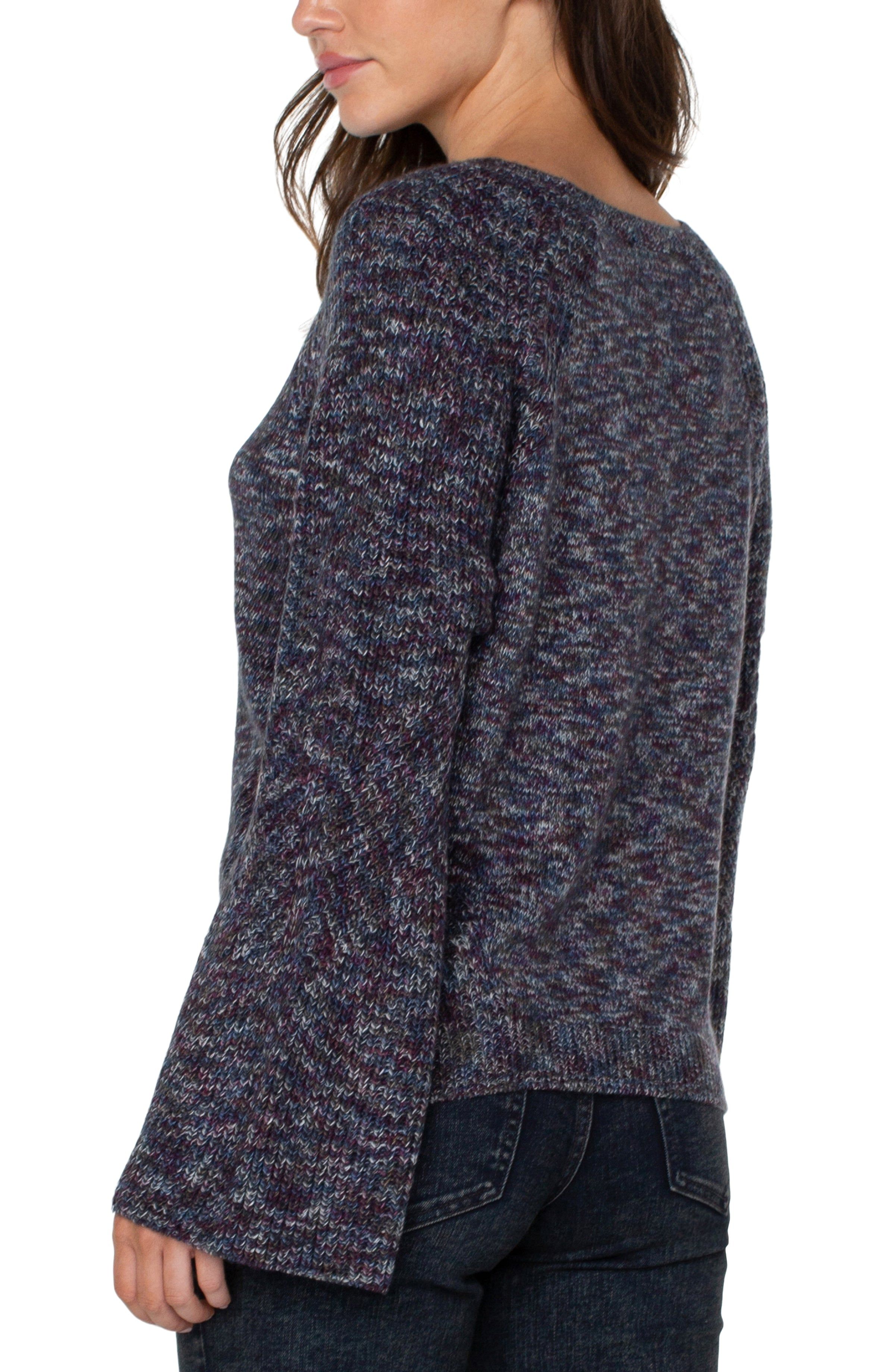 SWEATER WITH CABLE STITCH SLEEVE sold by Liverpool Jeans Company product image thumbnail 3