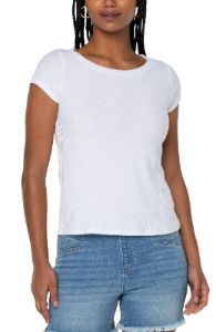 CAP SLEEVE BOAT NECK BABY TEE sold by Liverpool Jeans Company