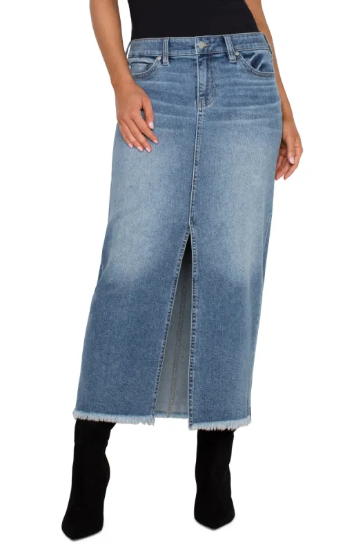 5-POCKET FRONT SLIT MAXI SKIRT sold by Liverpool Jeans Company