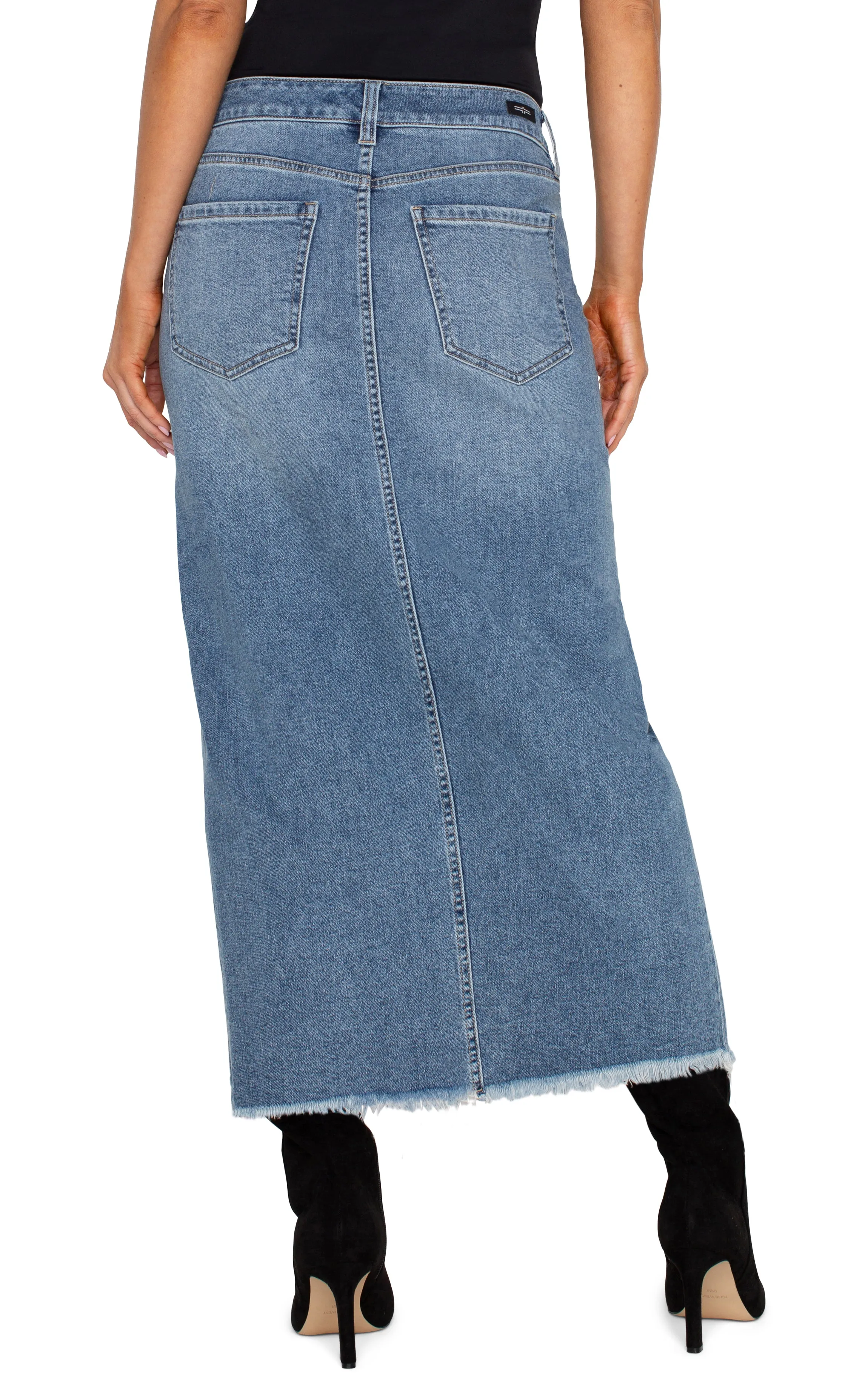 5-POCKET FRONT SLIT MAXI SKIRT sold by Liverpool Jeans Company product image thumbnail 2