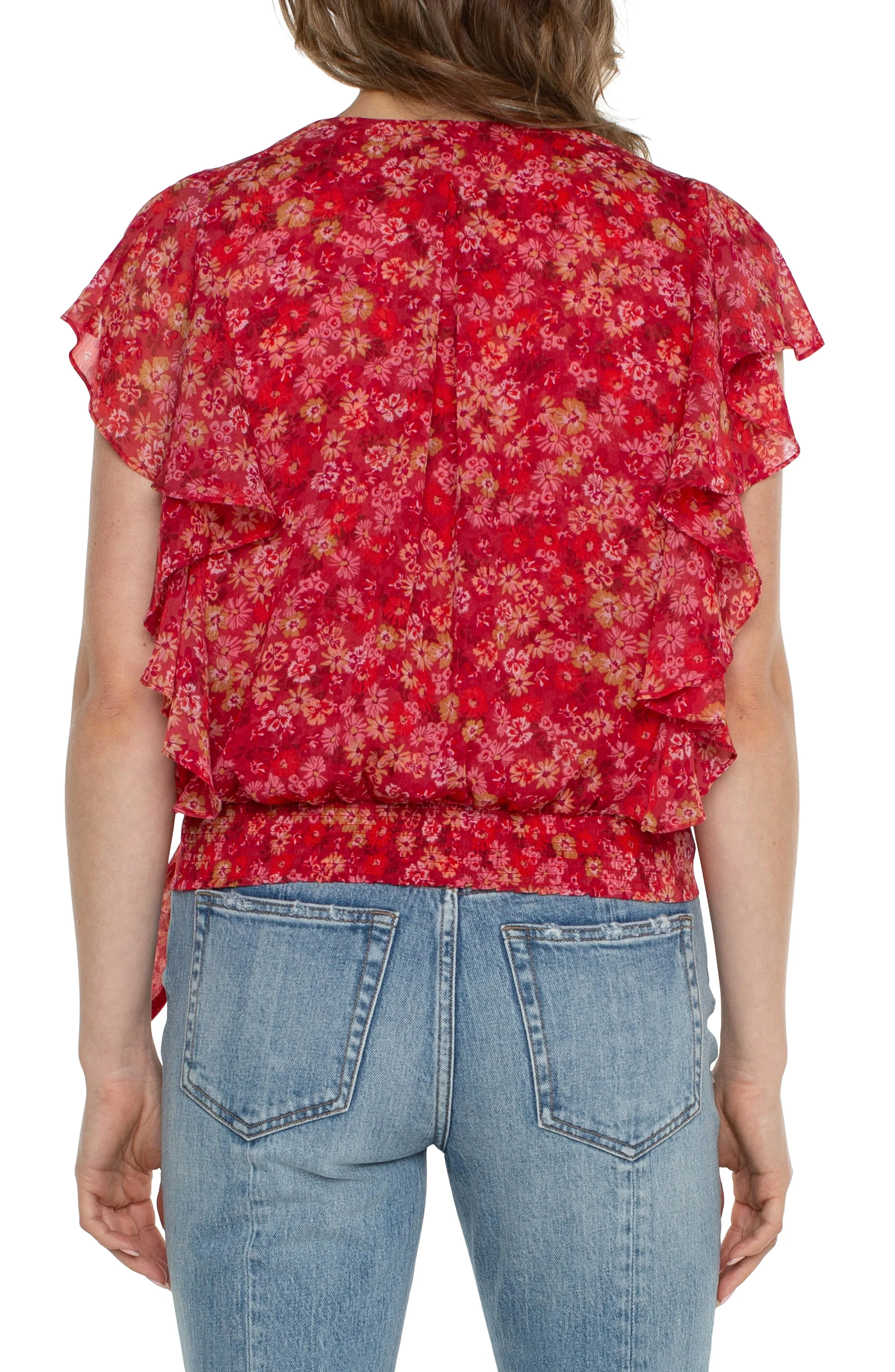 DRAPED FRONT TOP WITH WAIST TIE sold by Liverpool Jeans Company product image thumbnail 2
