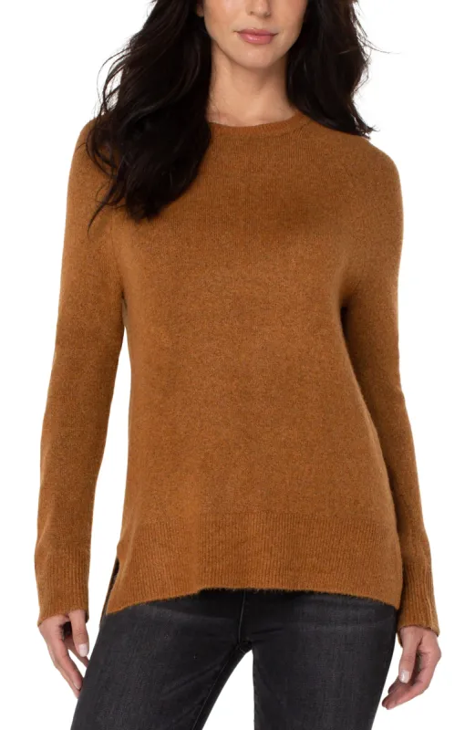 RAGLAN SWEATER WITH SIDE SLITS sold by Liverpool Jeans Company