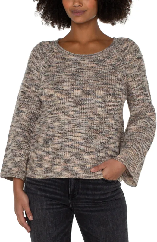 CREW NECK SWEATER WITH WIDE SLEEVE sold by Liverpool Jeans Company