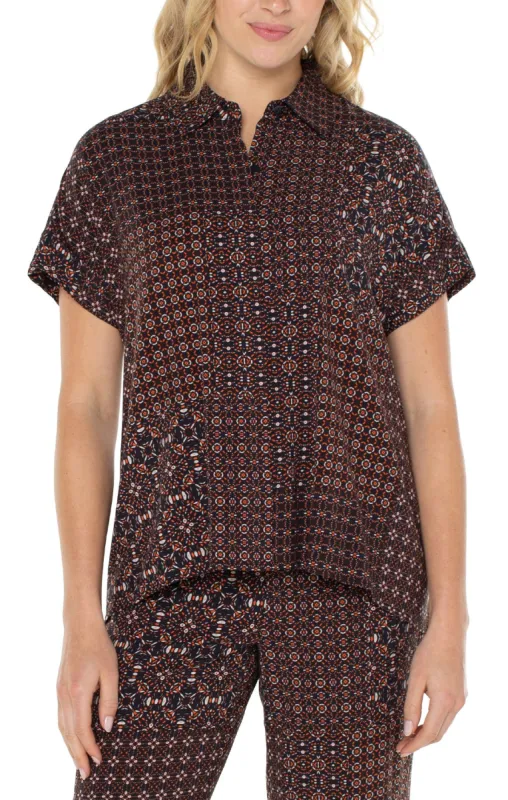 COLLARED CAMP SHIRT sold by Liverpool Jeans Company