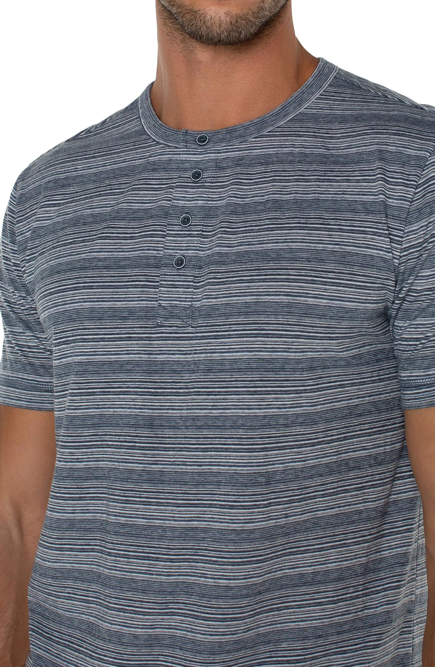 SHORT SLEEVE HENLEY sold by Liverpool Jeans Company product image thumbnail 3