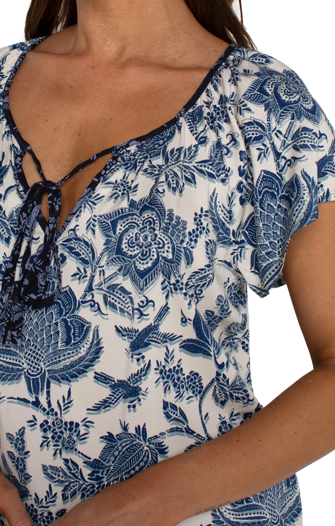 WOVEN TOP WITH FRONT TIE sold by Liverpool Jeans Company product image thumbnail 3