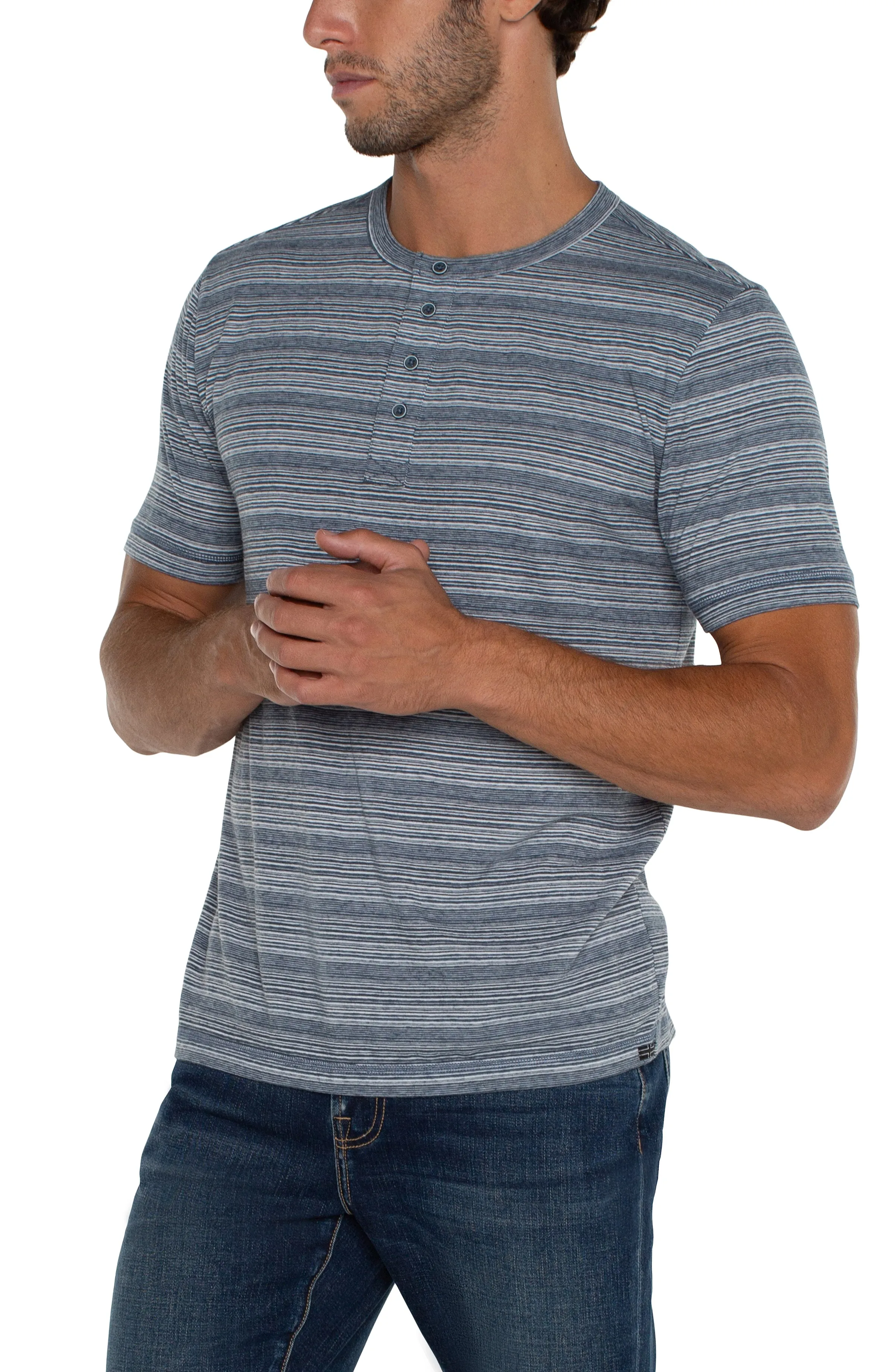SHORT SLEEVE HENLEY sold by Liverpool Jeans Company product image thumbnail 4