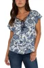 WOVEN TOP WITH FRONT TIE sold by Liverpool Jeans Company