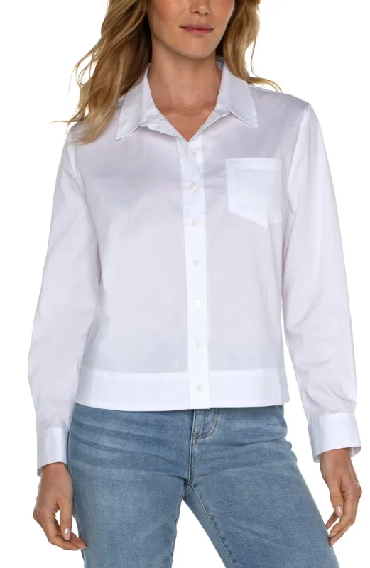 BUTTON FRONT SHIRT WITH ELASTIC BACK WAIST sold by Liverpool Jeans Company