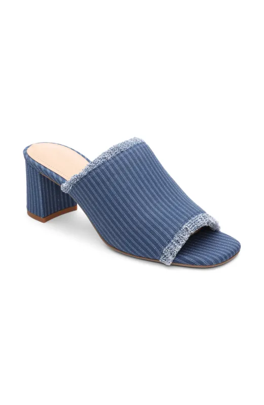 BREA FRINGE DENIM MULE made by Liverpool Jeans Company