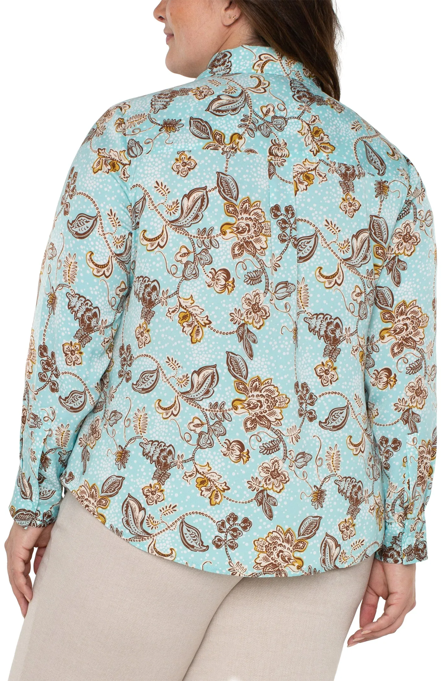 BUTTON UP WOVEN BLOUSE sold by Liverpool Jeans Company product image thumbnail 2