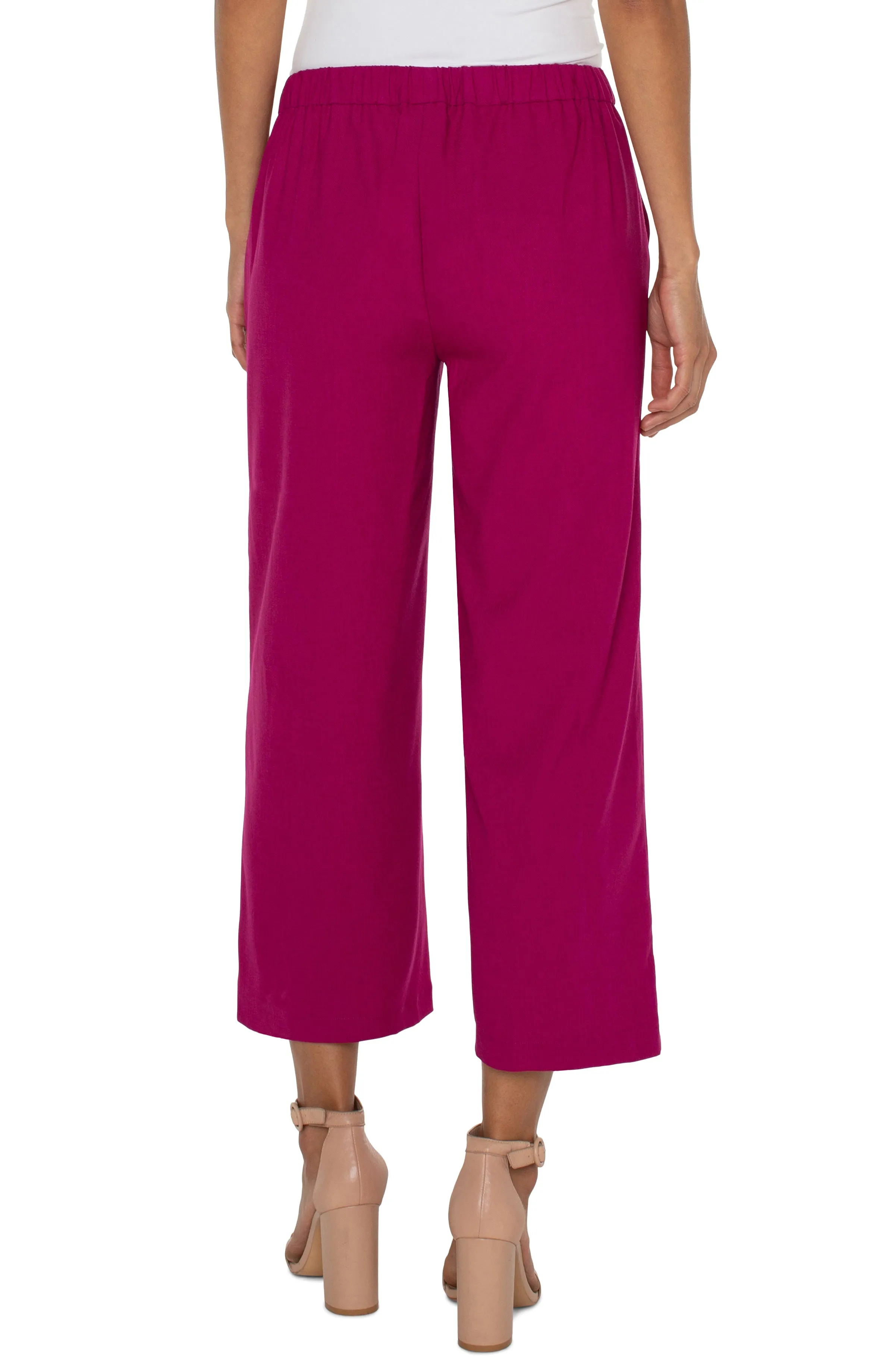 PETITE PULL-ON WIDE LEG CROP TROUSER sold by Liverpool Jeans Company product image thumbnail 3