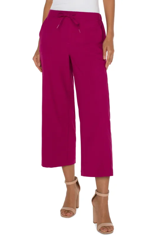 PETITE PULL-ON WIDE LEG CROP TROUSER sold by Liverpool Jeans Company
