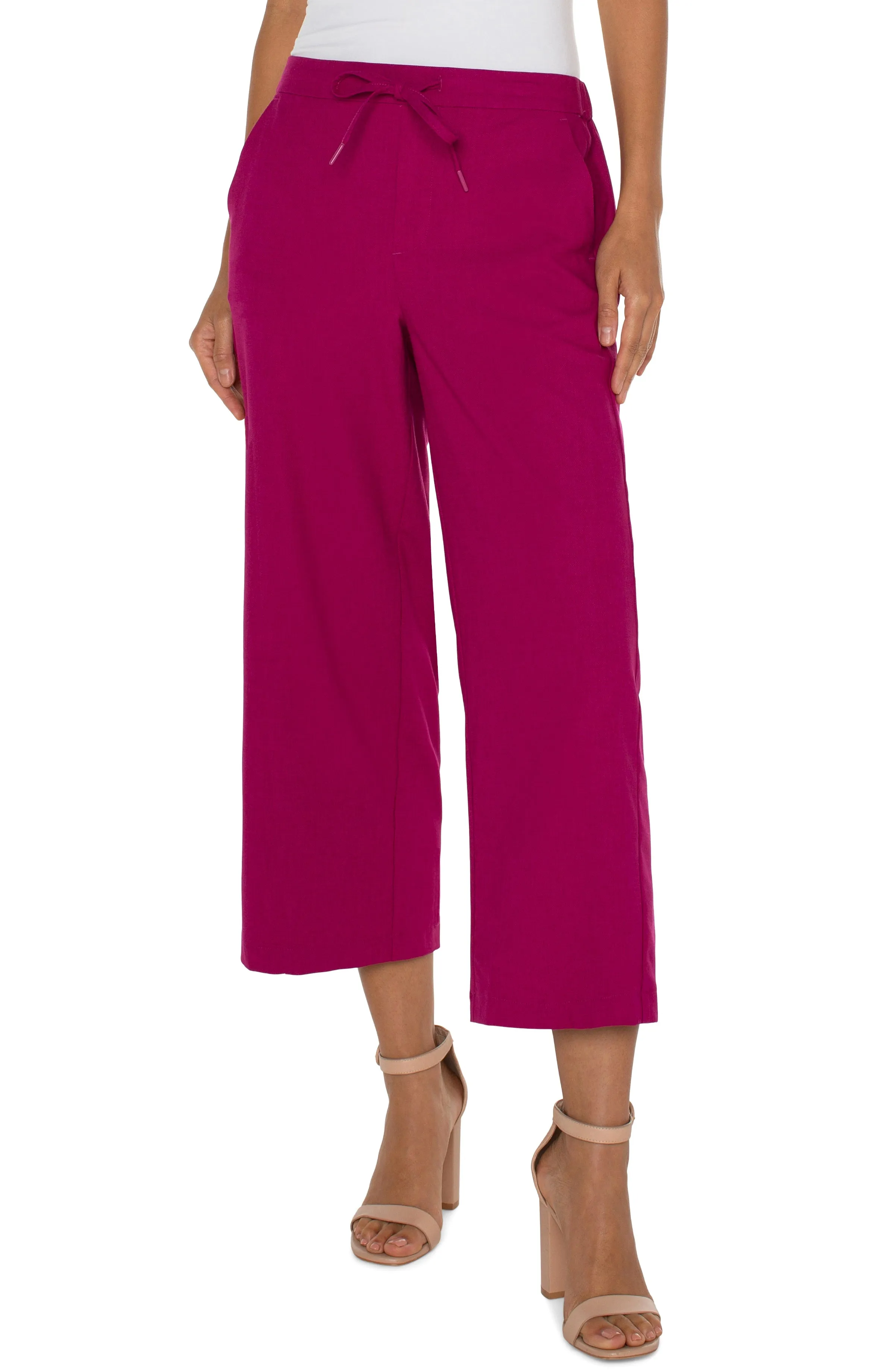 PETITE PULL-ON WIDE LEG CROP TROUSER sold by Liverpool Jeans Company