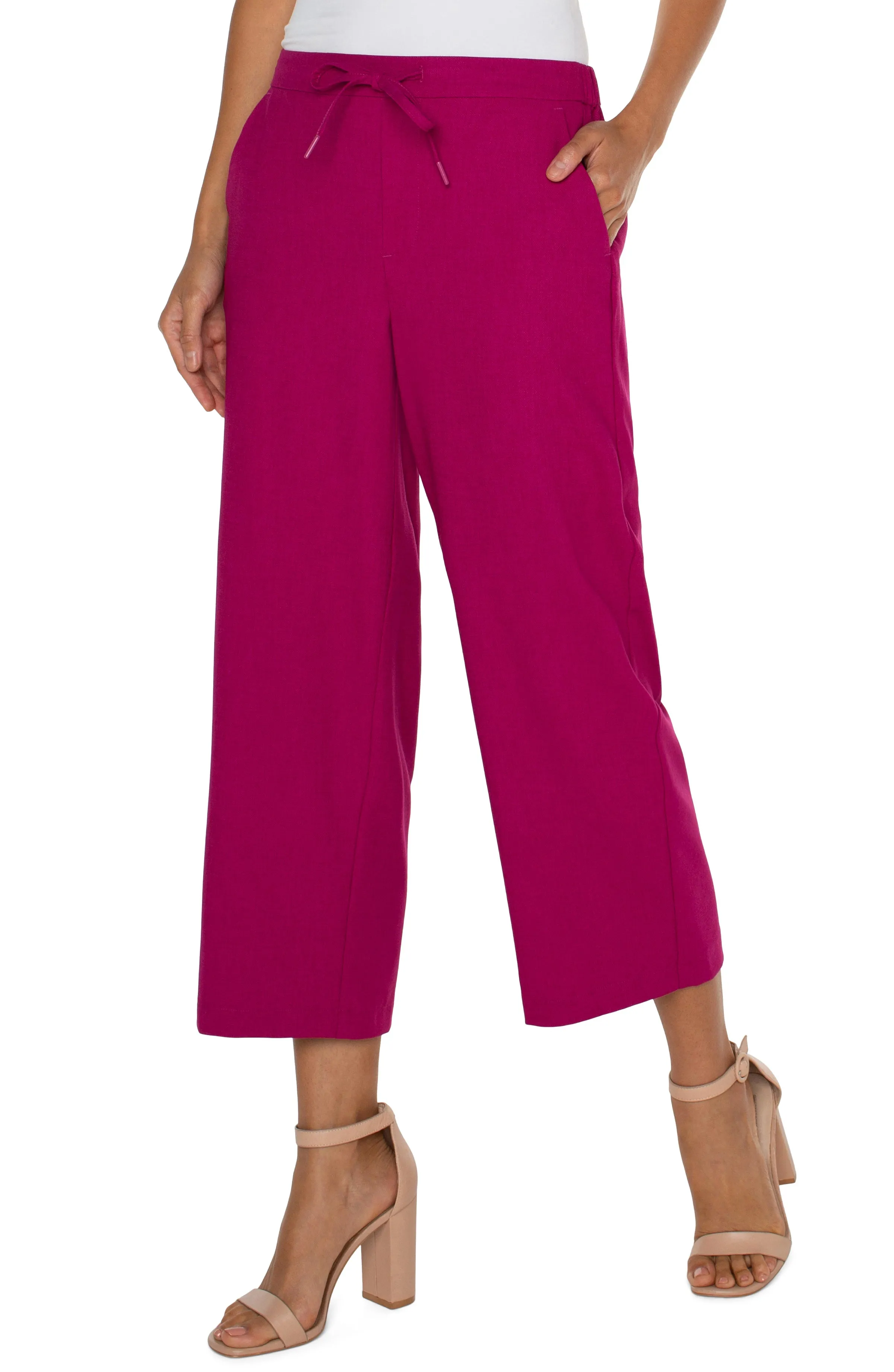 PETITE PULL-ON WIDE LEG CROP TROUSER sold by Liverpool Jeans Company product image thumbnail 2