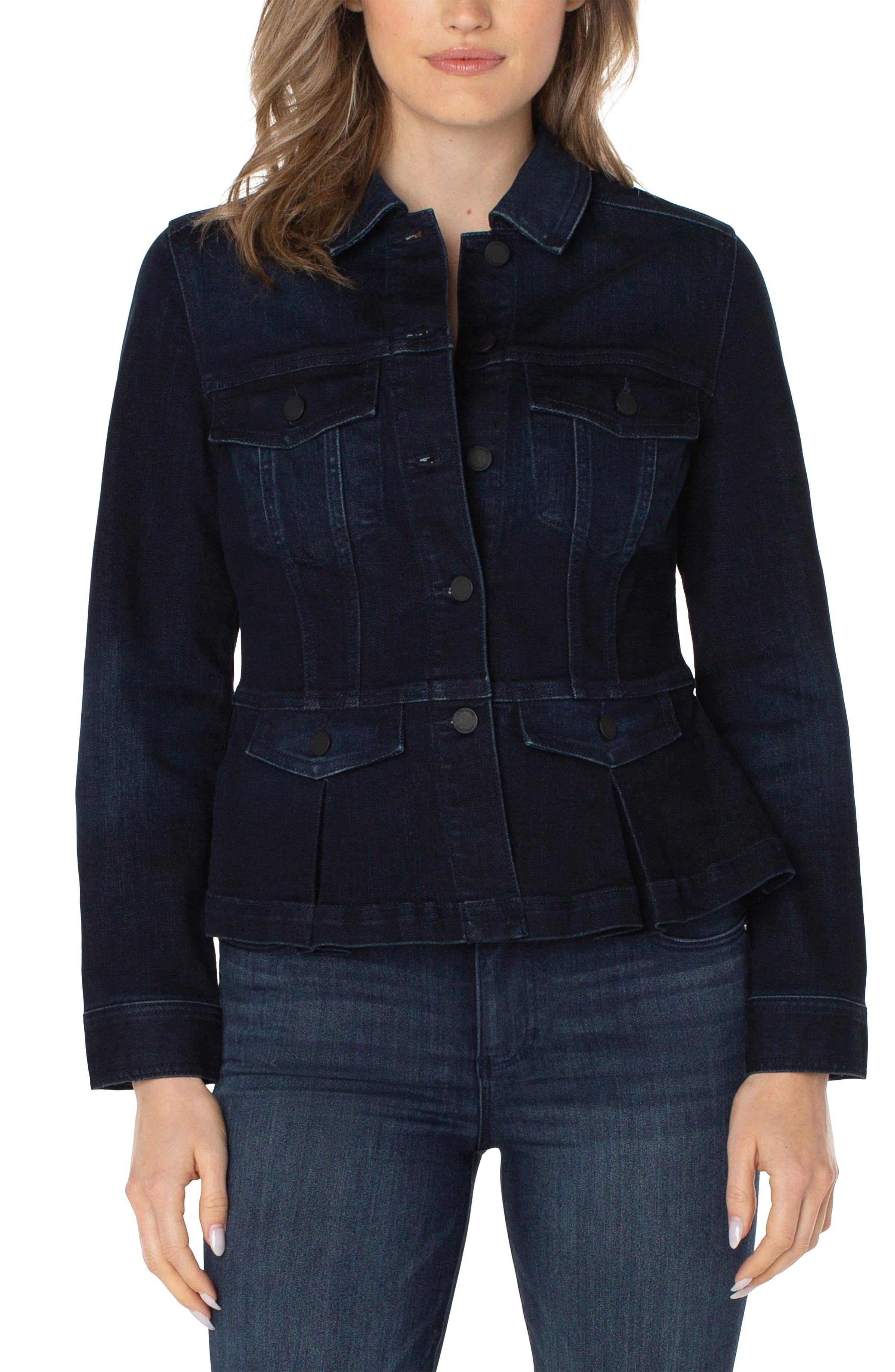 PEPLUM DENIM JACKET sold by Liverpool Jeans Company product image thumbnail 3